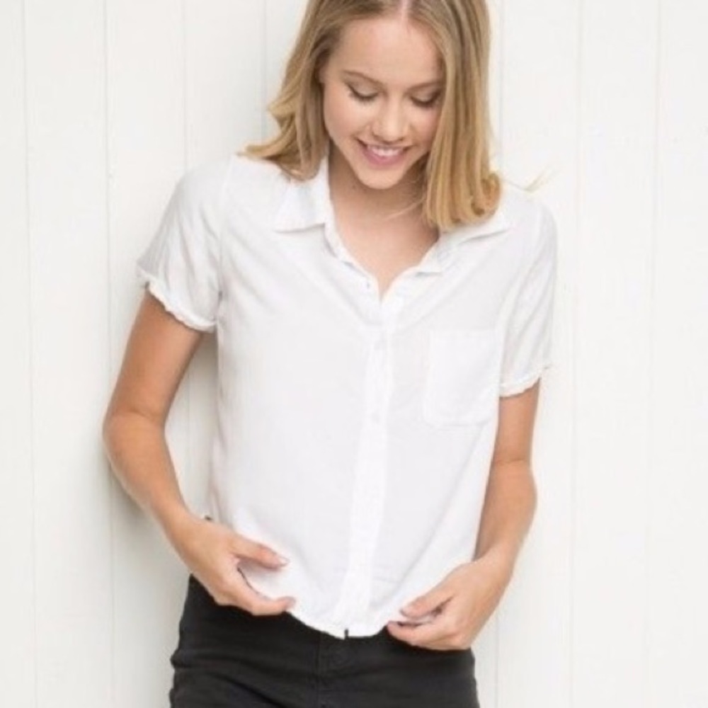 Brandy Melville White Button Up